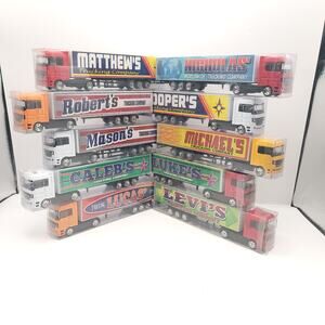 Swibco Trucking Company Toy Semi Truck Set of 10 New in package Yellow White